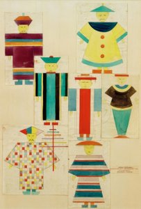 7 figurer av nattergalen av Oskar Schlemmer
