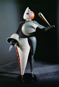 Der Abstrakt, figur fra Triadic Ballet, fremført første gang på Landestheater Stuttgart i av Oskar Schlemmer