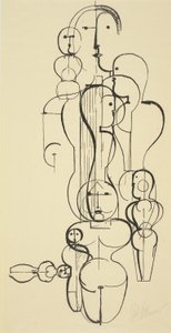 Figurplan K 1 av Oskar Schlemmer