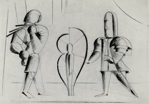Fra Scenen på Bauhaus Scenen på Bauhaus, 1925. av Oskar Schlemmer