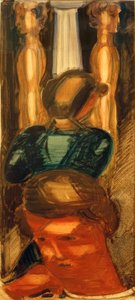 Grupper foran en dorisk kolonne av Oskar Schlemmer