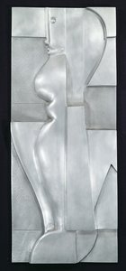 Relieff H. Abstrakt figur, 1919 (aluminium) av Oskar Schlemmer