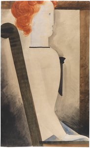 Sittende kvinne, 1929. av Oskar Schlemmer
