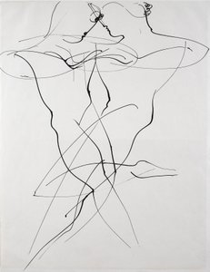 To figurer i motsatt bevegelse, dans av Oskar Schlemmer