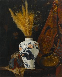 Blomster i en hvit vase, Blomster i en hvit vase av Osman Hamdi Bey