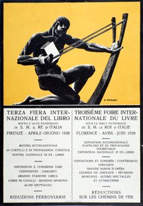Reklameplakat for bokmessen i Firenze, april juni 1928 av Oswaldo (after) Tofani