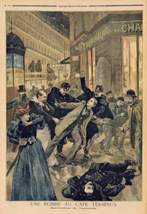 A Bomb at the Cafe Terminus, Arrest of the Assassin, illustrasjon fra 