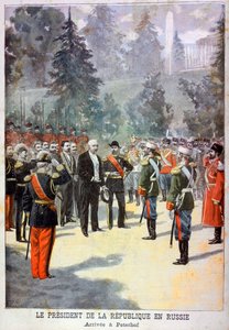 Felix Faure, Frankrikes president, mottok på Peterhof, St. Petersburg, Russland, 1897 av Oswaldo Tofani