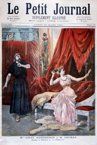 Sibyl Sanderson og Delmas i Jules Massenets opera Thais, Paris, 1894 av Oswaldo Tofani