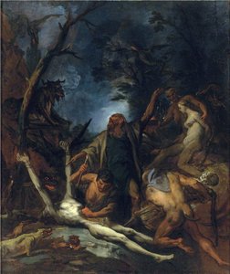 Hekser ved en svart messe - Maleri av Ottaviano Dandini (ca 1706-1740), - Olje på lerret, 97x81,5 - Privat samling av Ottaviano Dandini