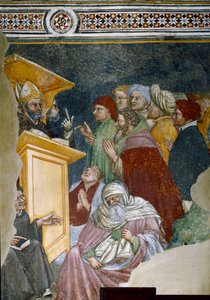 Detalj av forkynnelsen av Saint Augustine (fresco
