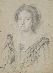 Portrett av en ung dame fra huset til Anjou av Ottavio Leoni