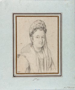 Portrett av Costanza Sforza di Santa Flora (1550-1617), hertuginne av Sora og hustru til Giacomo Boncompagni Tegning av Ottavio Leoni (1578-1630) Genes, Musei di Strada Nuova, inv 2431