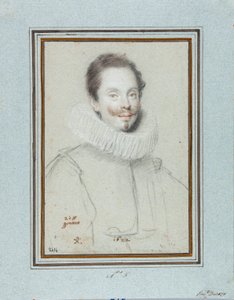 Portrett av markisen Paris Pinelli (1600-tallet) Tegning av Ottavio Leoni (1578-1630) Genes fra 1600-tallet, Musei di Strada Nuova, Fondo Disegni, inv 2414