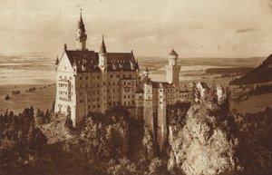 Det bayerske kongeslottet Neuschwanstein, nær Fussen