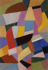 Sammensetning; Komposisjon, ca. 1935-1937 (pastell på papir)
