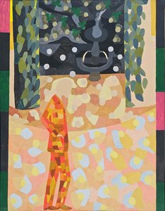 Mann foran en fontene, 1911-1942. av Otto Freundlich