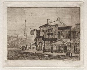 Cleveland, Woodland Avenue og Eagle Street, 1878.
