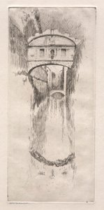 Etchings of Venice: Sukkenes bro, 1800-tallet. av Otto H. Bacher