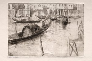 Etsninger av Venezia: San Felice ferge, 1800-tallet. av Otto H. Bacher