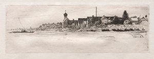 Ferge ved Schwabel Weiss, 1879. av Otto H. Bacher
