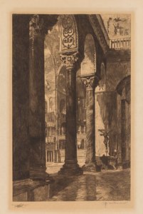 Interiør i St. Marks, Venezia. av Otto H. Bacher