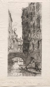 Ponte del Pistor, Venezia, 1880 av Otto H. Bacher