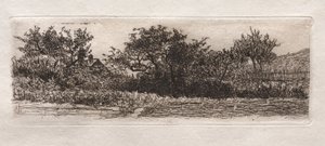 Tak og trær, 1879. av Otto H. Bacher