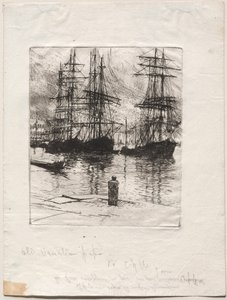 Tre skip, Venezia, 1880. av Otto H. Bacher