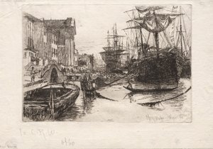 Utsikt i Venezia, 1880. av Otto H. Bacher
