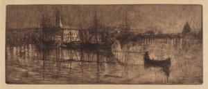 En våt kveld i Venezia, ca. 1880.