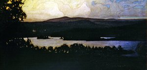Nordlys i skjærgården av Otto Hesselbom