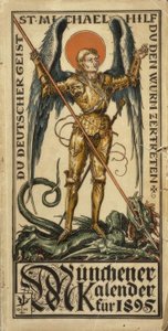 Din tyske ånd, St. Michael, hjelp til å knuse ormen av Otto Hupp