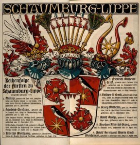 Schaumburg-Lippe. Rekke av prinsene av Schaumburg-Lippe