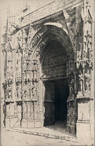 'Inngangen til kirken St Merri', 1915 av Otto J Schneider