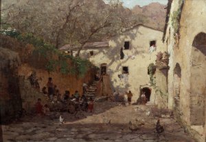 Hverdagsliv, Italia av Otto Ludvig Sinding