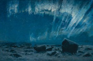 Nordlys (olje på lerret)