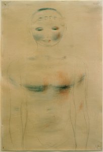 Frontal halvfigur. Fra den rosa serien av Otto Meyer Amden
