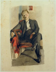 Portrett av en ung mann, sittende av Otto Meyer Amden