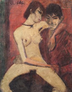 Sittende Gipsy Lovers, 1922 (se 274040 for verso)