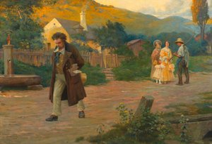 Den ensomme mester Beethoven på tur nær Wien, 1908.