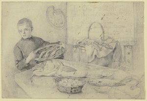 Hos fiskehandleren av Otto Scholderer