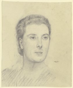 Portrett av en dame (Margret Freebody?) av Otto Scholderer