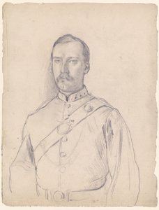Portrett av en mann i uniform, halvfigur av Otto Scholderer