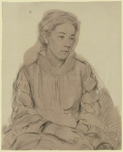 Portrett av en ung pike av Otto Scholderer