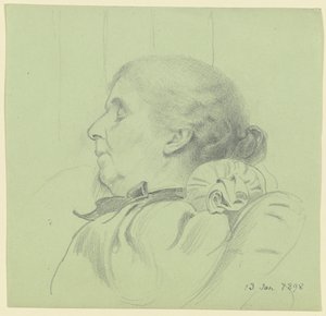 Luise Scholderer sovende av Otto Scholderer