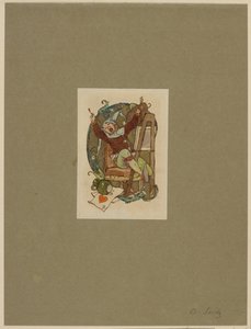 Gnome ved staffeli av Otto Seitz