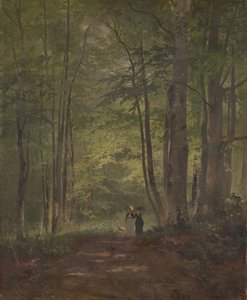 Waldinneres mit Staffage av Otto Seitz