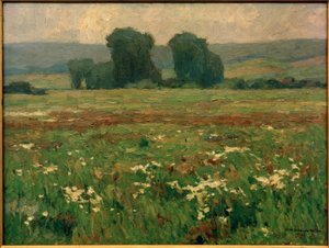 Popler i en blomstrende eng av Otto Ubbelohde