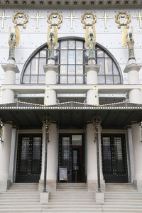 Am Steinhof kirke (kirke Leopld) designet av Otto Wagner, Wien, Østerrike (bilde) av Otto Wagner